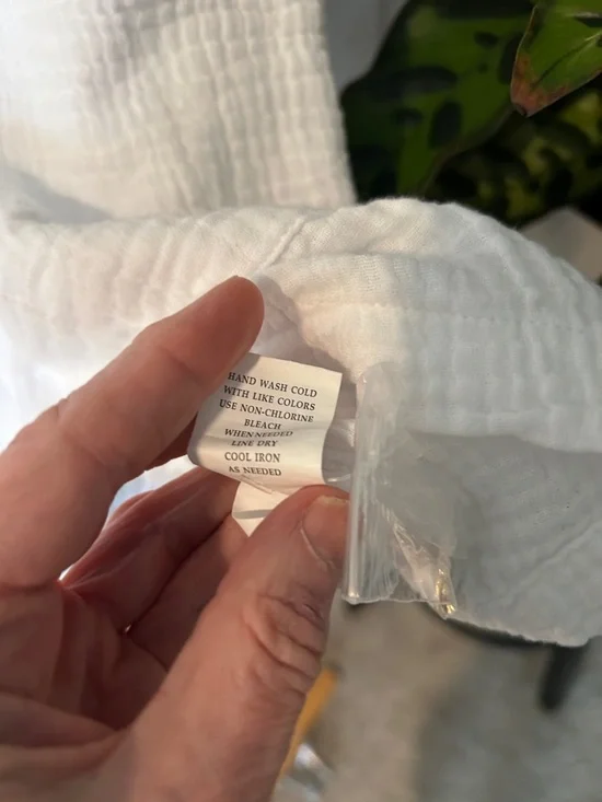 Blue Island White Gauze Cotton Romper. Adjustable Waist Medium Boho 
Pockets - Picture 5 of 6